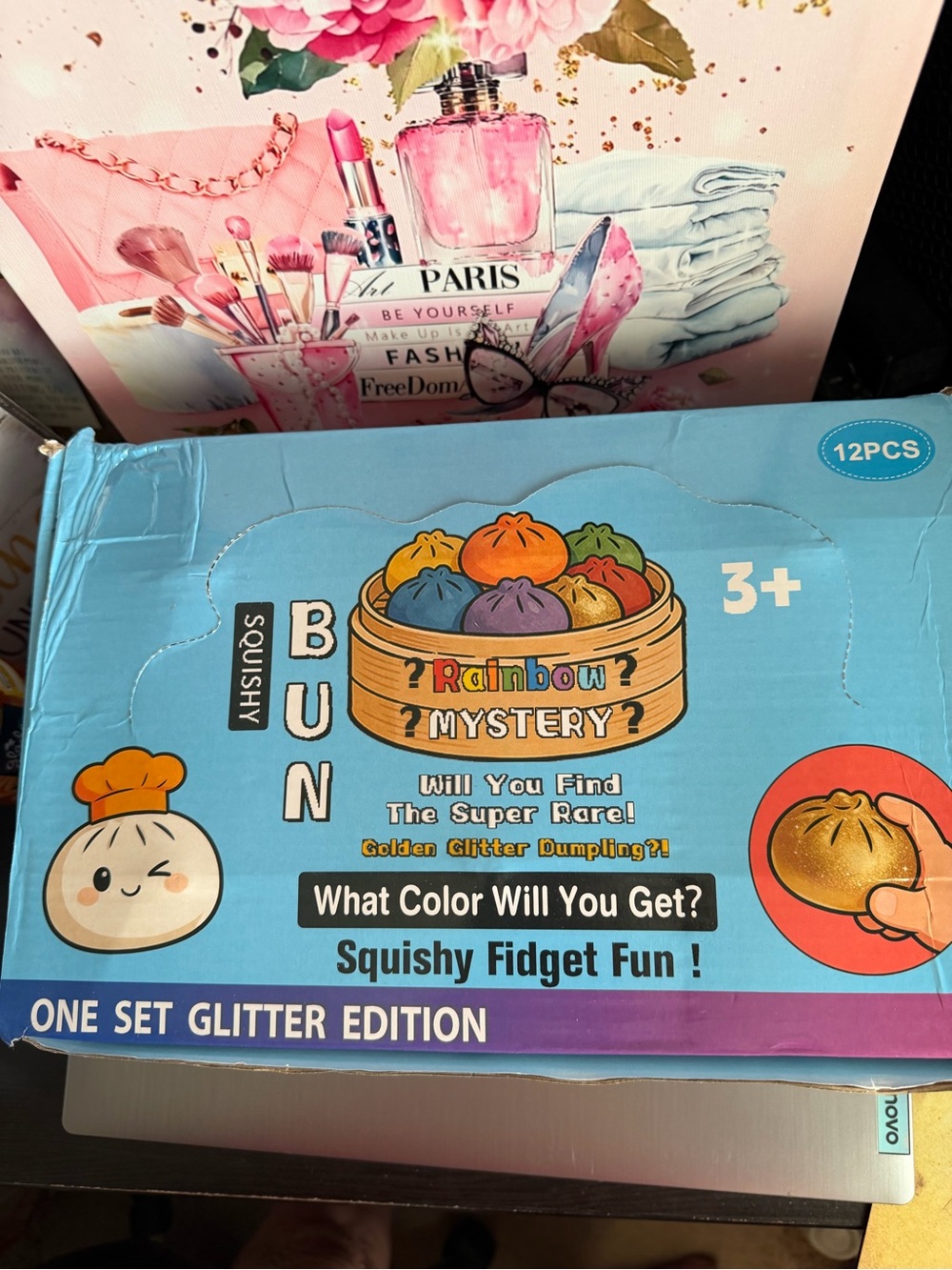 Glitter Edition Rainbow Mystery Squishy Bun - Box of 12 all new - Picture 2 of 6